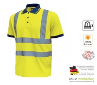 Kurzarm Poloshirt mit Reflexstreifen Yellow Fluo Modell FOG